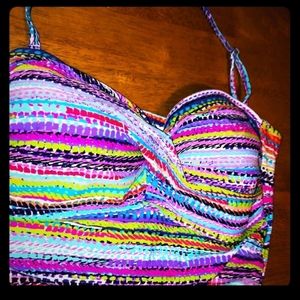 NWOT - Anne Cole twist front ruched bandeau tankini top